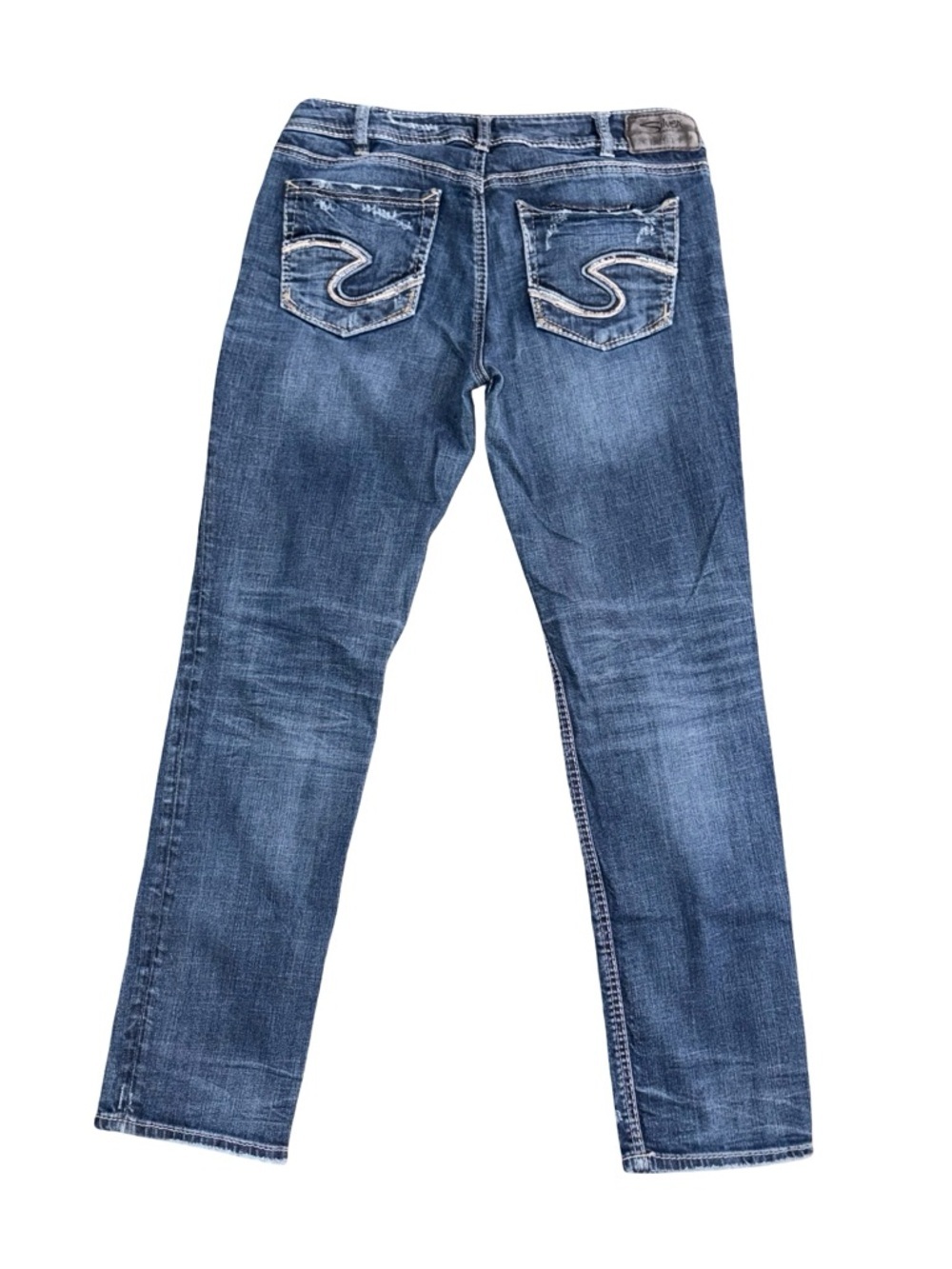 Silver Jeans Co Suki Ankle Slim Jeans W31 L27 Medium Wash Stretch Denim